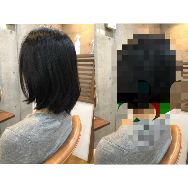 伸びかけのボブから前下がりボブにスタイルチェンジ ボブ